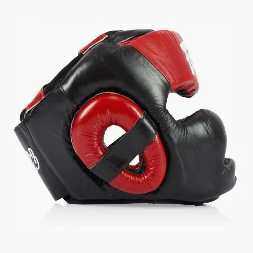 Casco Fairtex Diagonal Vision Sparring HG13 Negro-rojo - Image 3
