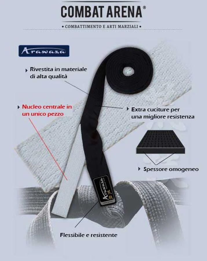 Cinturón negra Arawaza satén 44 mm  - Image 4