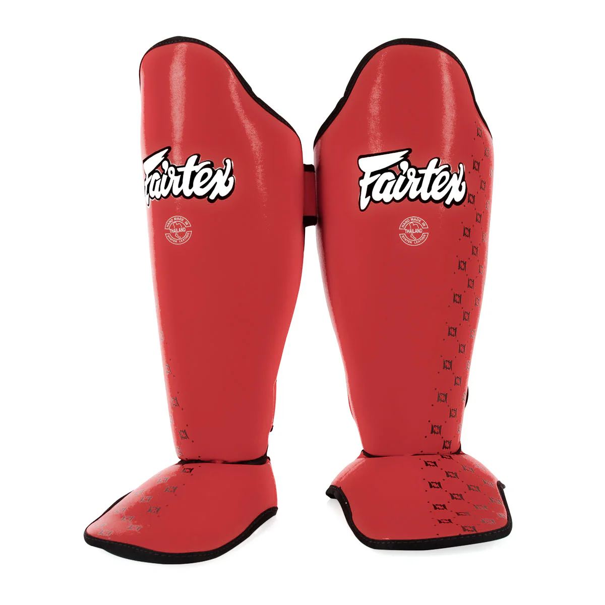 Espinilleras Fairtex Competición SP5 con parapiés Rojo - Image 2