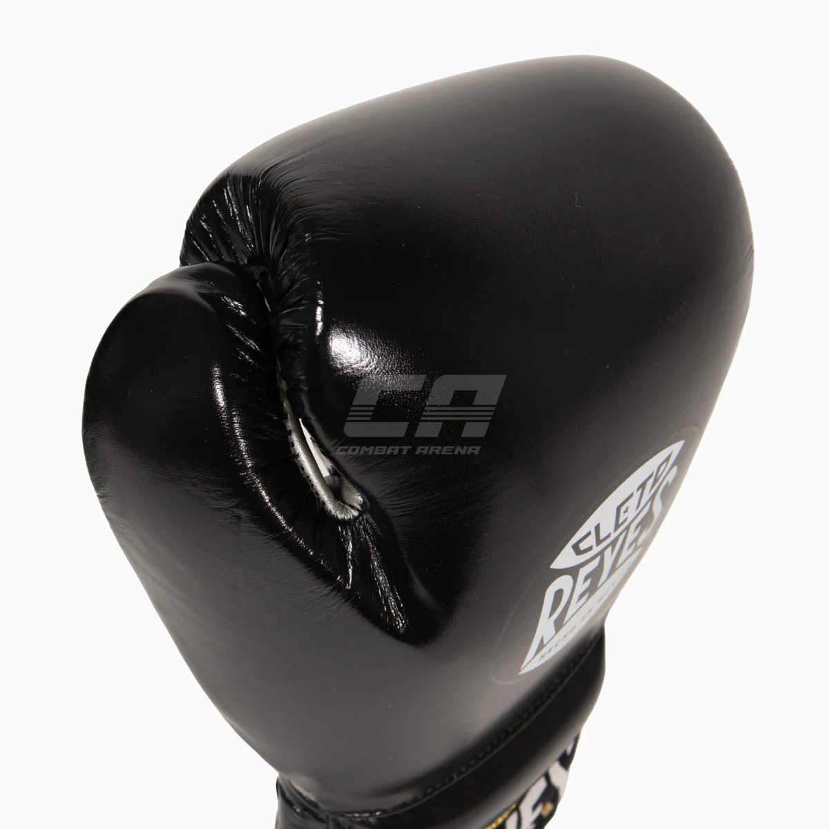Guantes de boxeo Cleto Reyes Traditional Training CE4 Negro-plata con Cordones  - Image 6