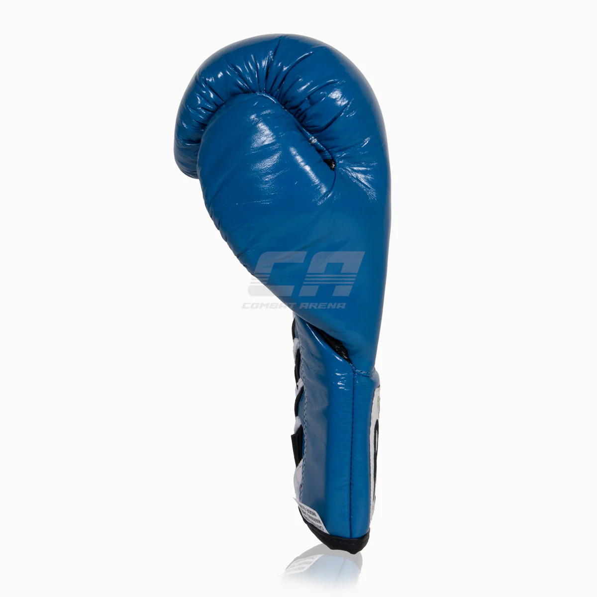 Guantes de boxeo Cleto Reyes Profesional CB2 Azul-negro con cordones - Image 3