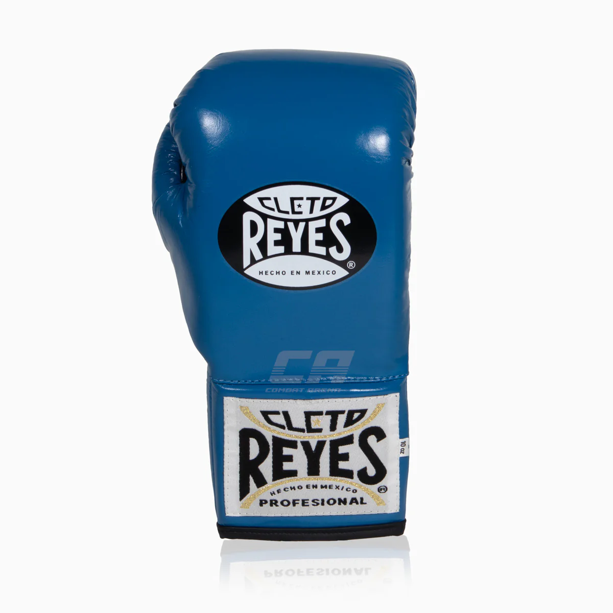 Guantes de boxeo Cleto Reyes Profesional CB2 Azul-negro con cordones - Image 4