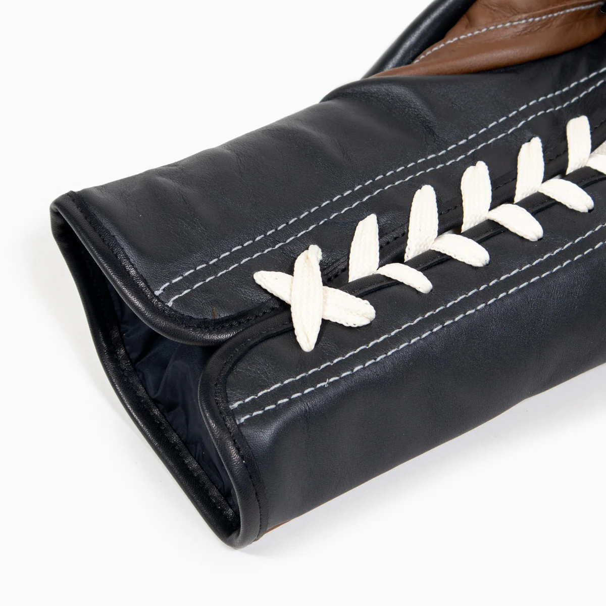 Guantes de boxeo Di Nardo con cordones Marrón Negro 10 Oz  - Image 9