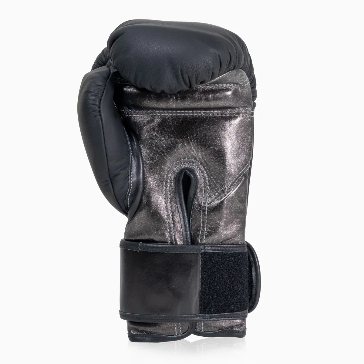 Guantes de boxeo Di Nardo con Velcro 12 Oz Negro-plata oscura  - Image 4
