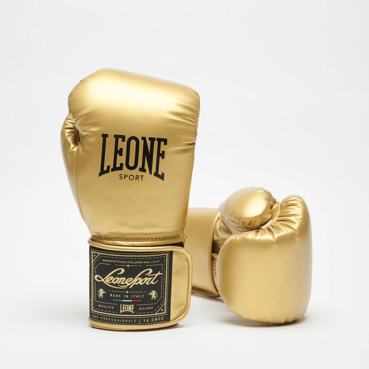 Guantes de boxeo Leone Deporte Orlando Classico con velcro Oro - Image 2