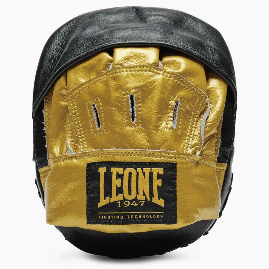 Manoplas de boxeo Leone Speed Línea GM510 Negro-oro - Image 2