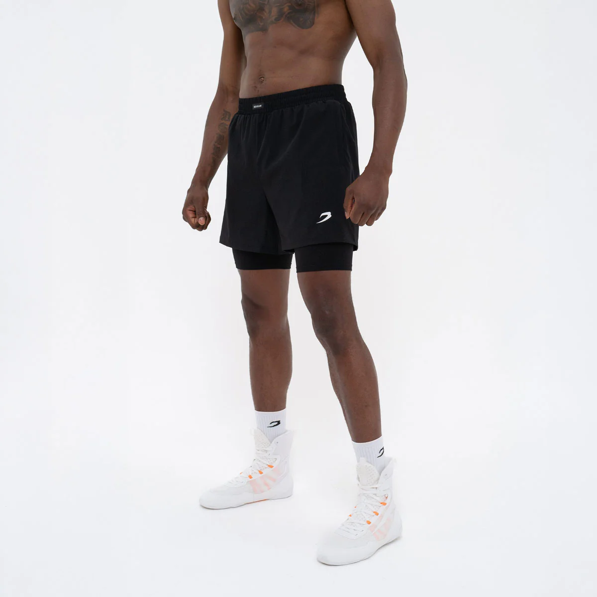 Pantalones cortos de entrenamiento Boxraw 2 en 1 Valdes Negro