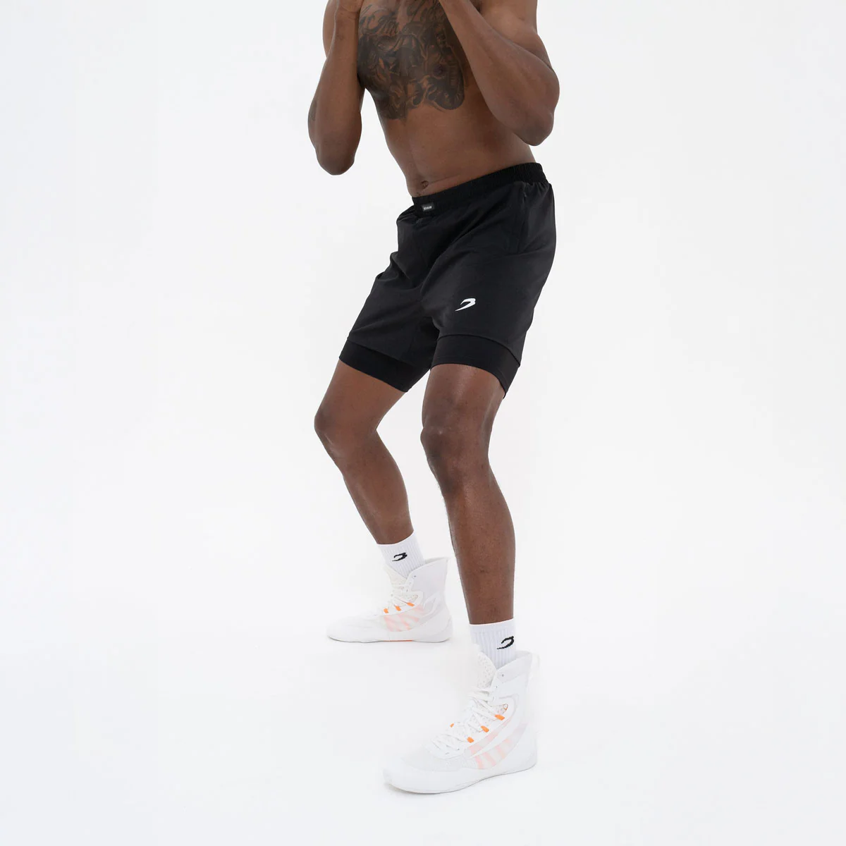 Pantalones cortos de entrenamiento Boxraw 2 en 1 Valdes Negro - Image 2