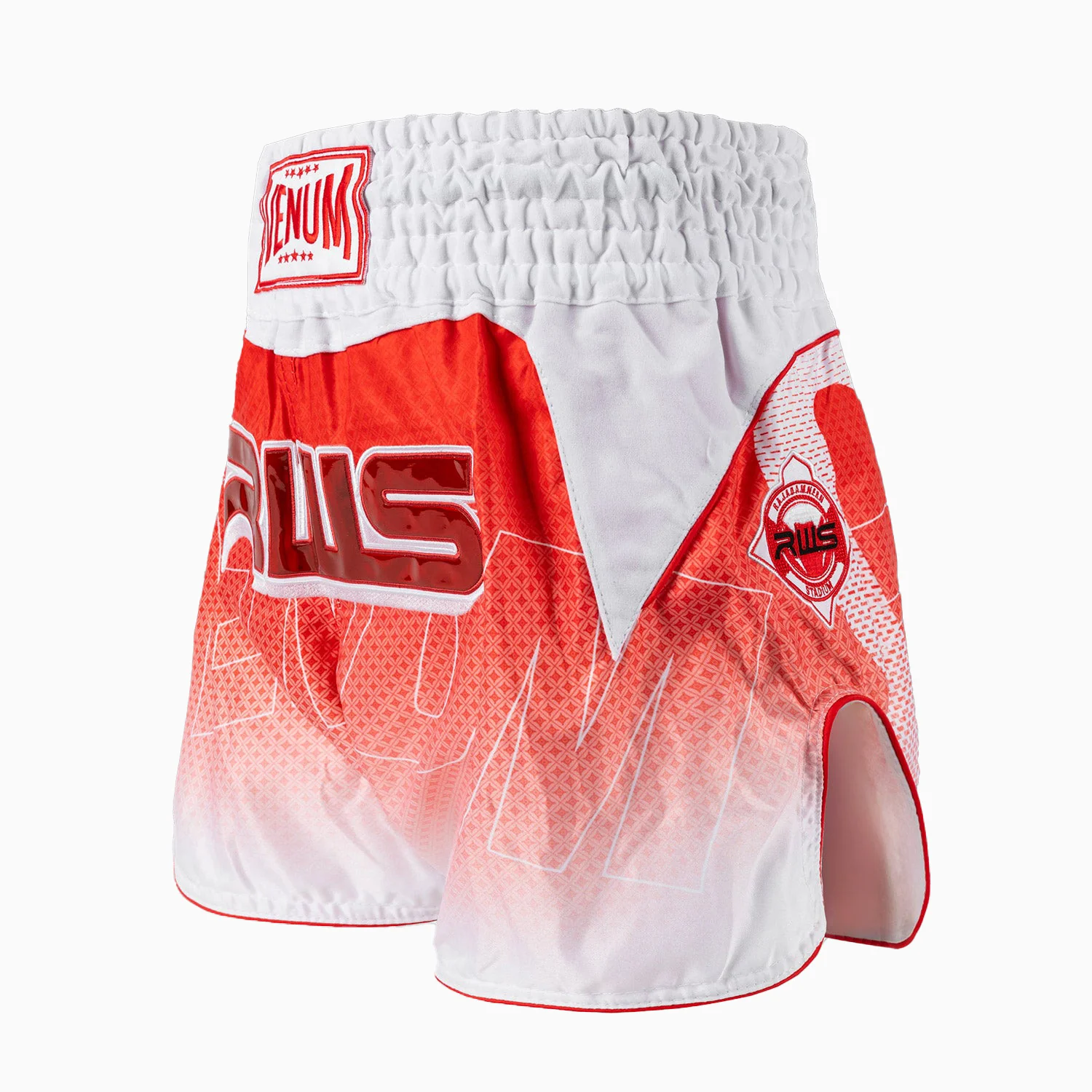 Pantalones cortos kick-thai RWS x Venum 2.0 Blanco-rojo  - Image 2