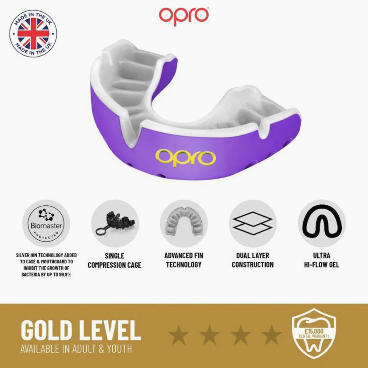 Protector bucal Opro Gold Self-Fit UFC  - Image 3