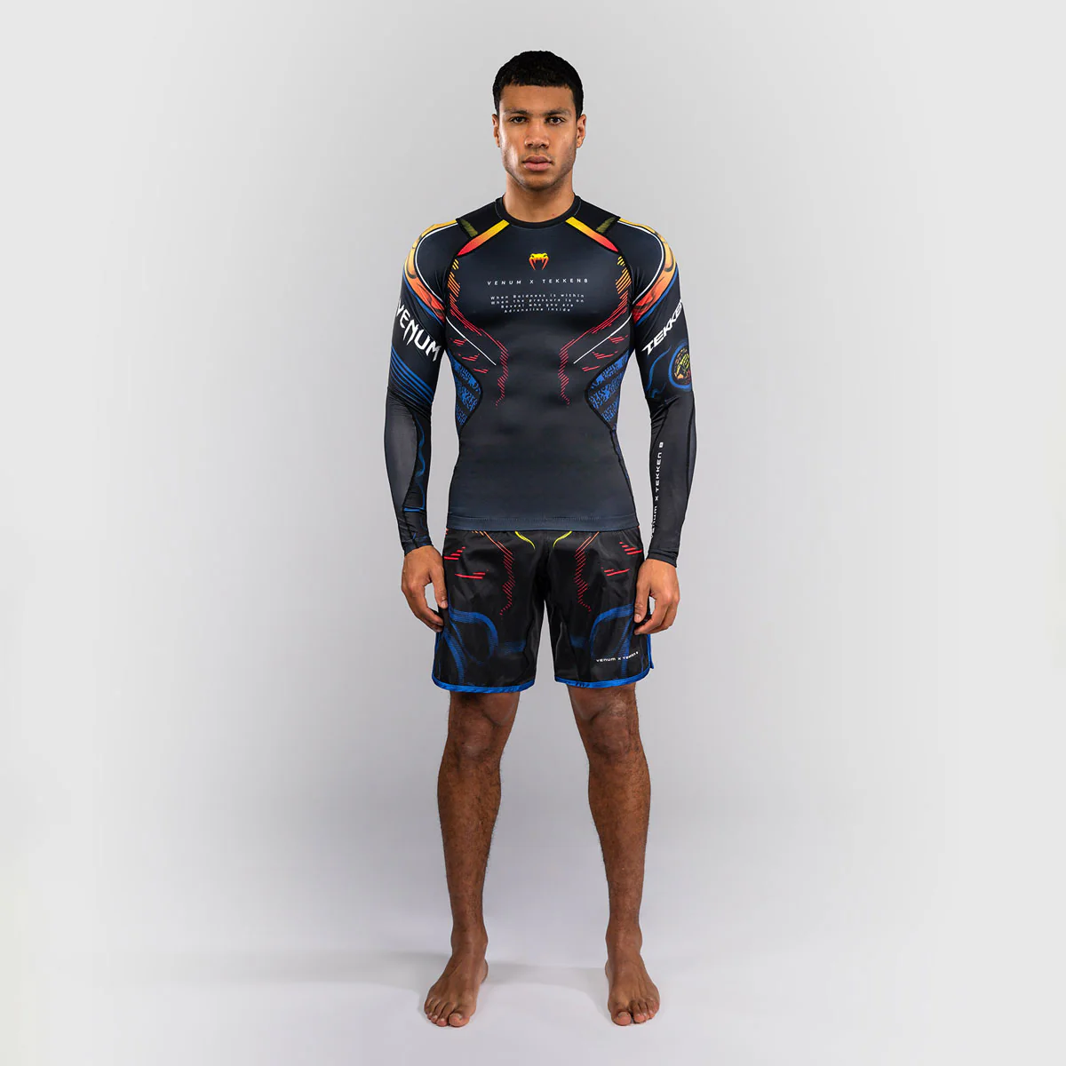Rashguard Venum Tekken 8 Yoshimitsu mangas largas Negro-naranja  - Image 7