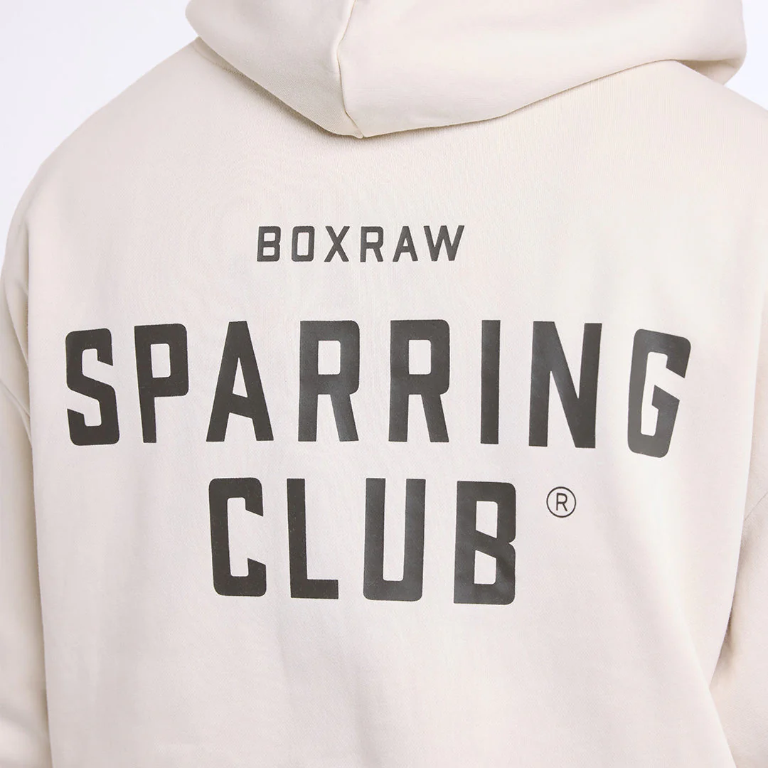 Sudadera Boxraw Sparring Club Oversize con capucha Beige  - Image 9