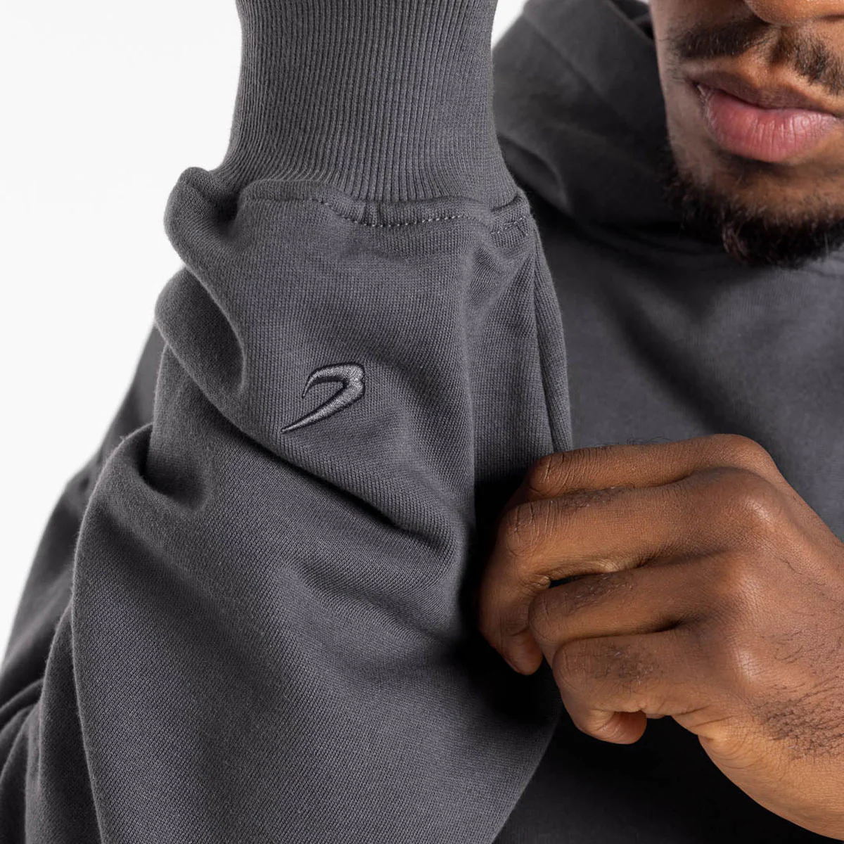Sudadera Boxraw We Don't Play Boxing oversize con capucha Gris-rosa  - Image 10