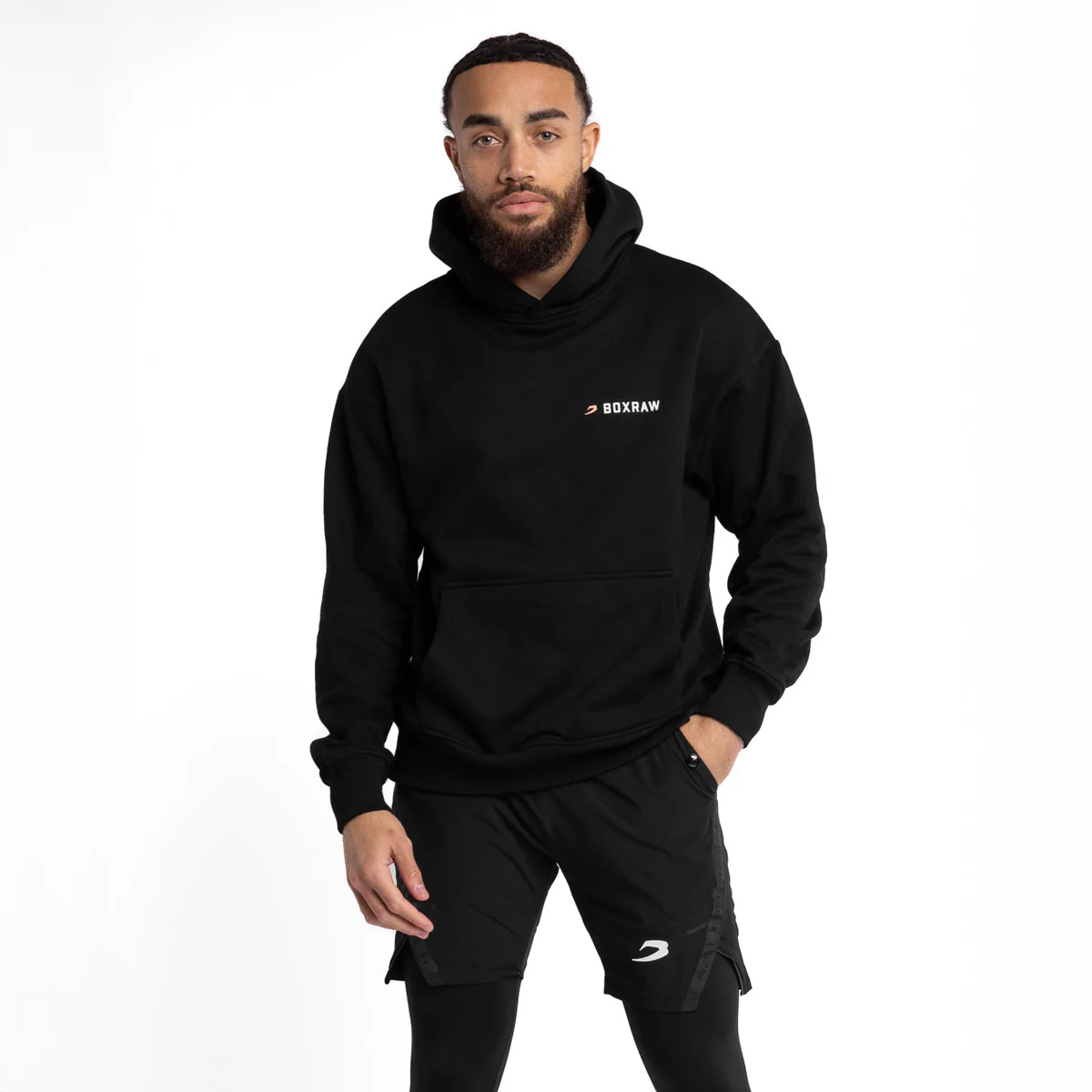 Sudadera Boxraw We Don't Play Boxing oversize con capucha Negra  - Image 5