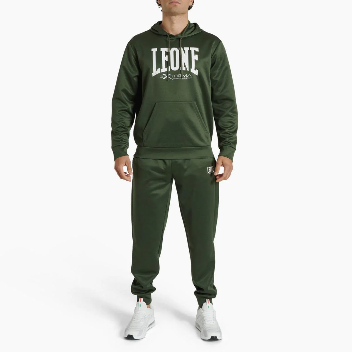 Sudadera Leone Logo con capucha ABX119 Verde - Image 4