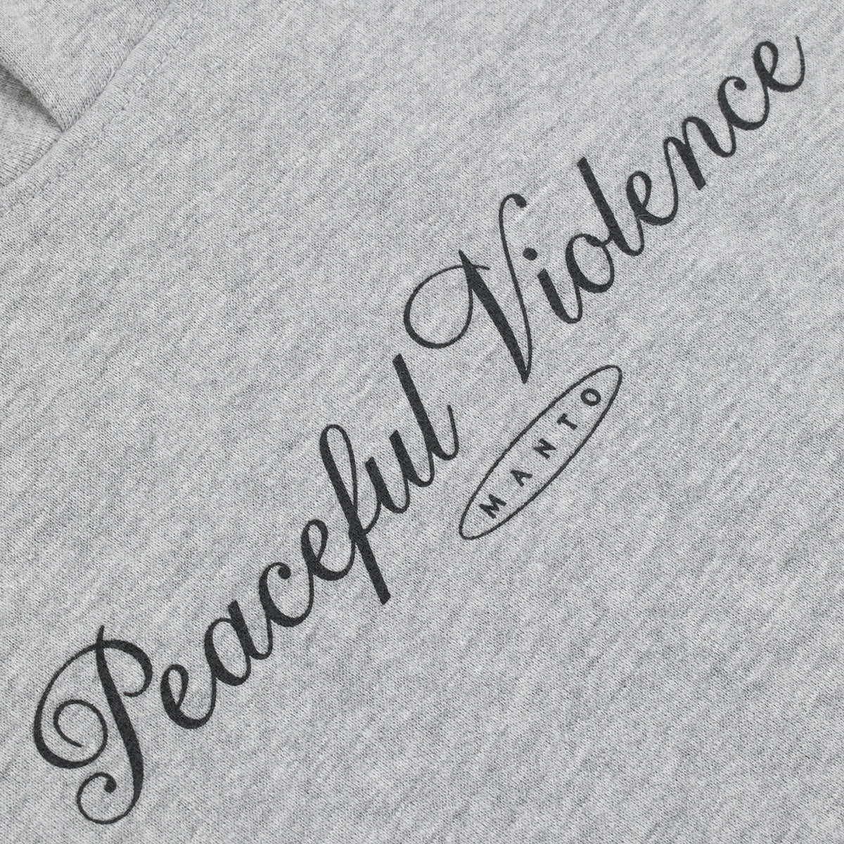 Sudadera Manto Peaceful Violence con capucha Gris  - Image 6