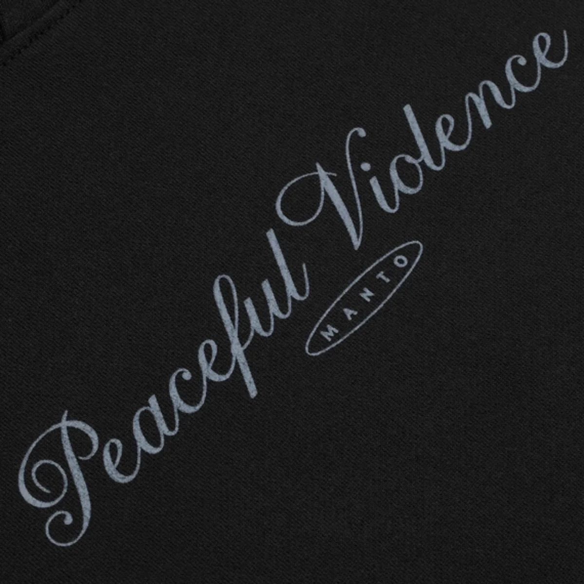 Sudadera Manto Peaceful Violence con capucha Negro  - Image 6